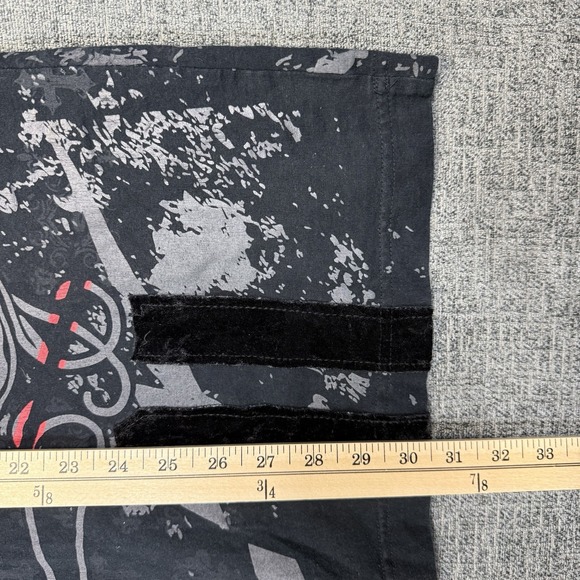 Raw Blue T Shirt Mens XL Black Y2K Lion Royalty Reigns Grunge Skull Wings - Picture 7 of 8